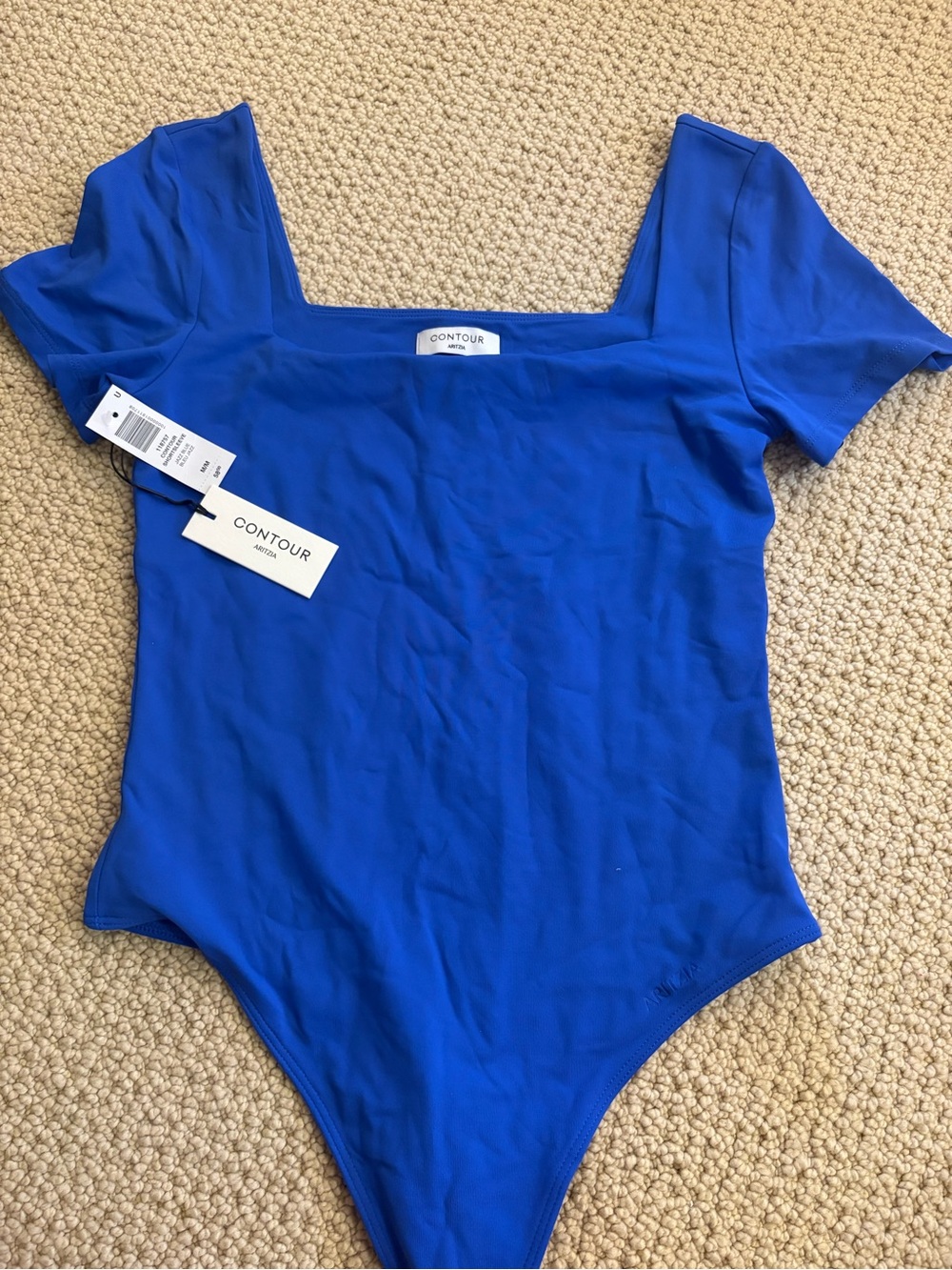 Aritzia Contour Kids Cobalt Blue Square Neck One-Piece